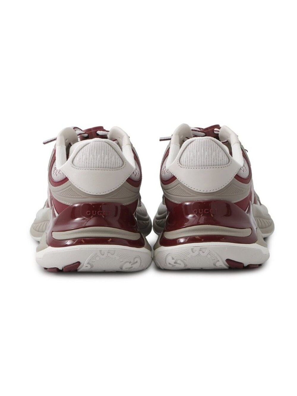 Gucci Sneakers 2.0 Mesh Leather Interlocking GG 7 Wine Red - Picture 3 of 10